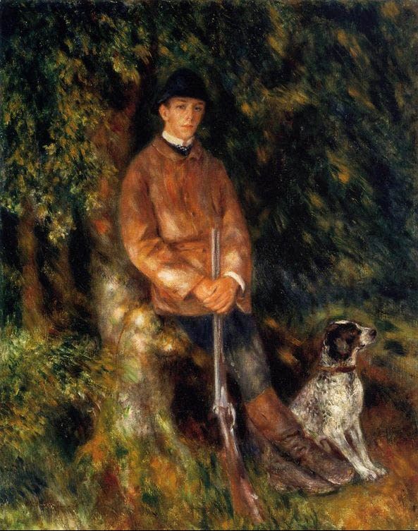 Pierre Auguste Renoir Alfred Berard And His Dog